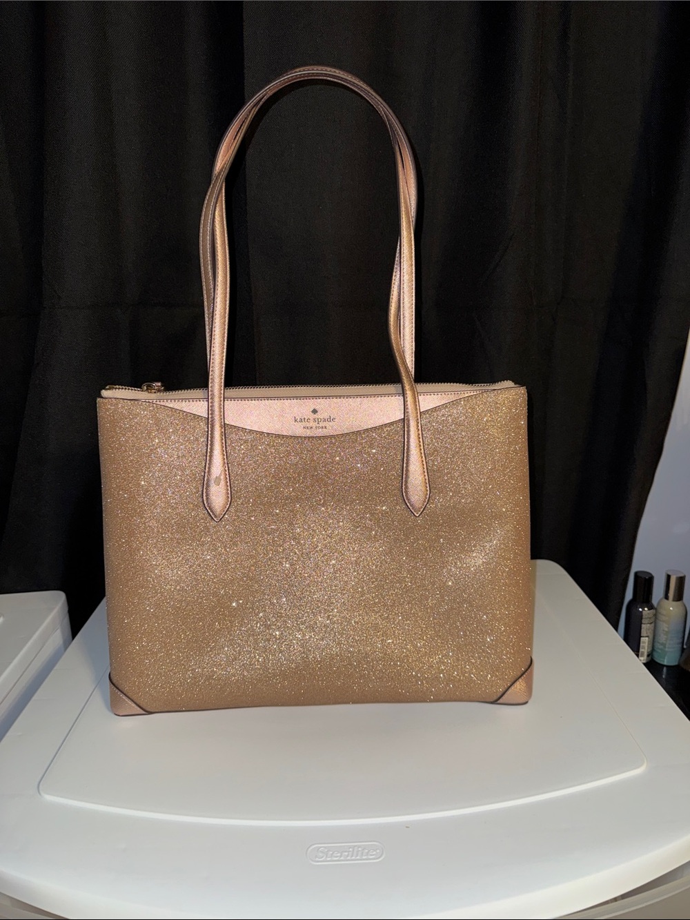 kate spade Rose Gold Glitter Tote